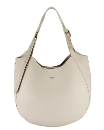 Geanta crem David Jones Paris de talie mare CM8456 M13