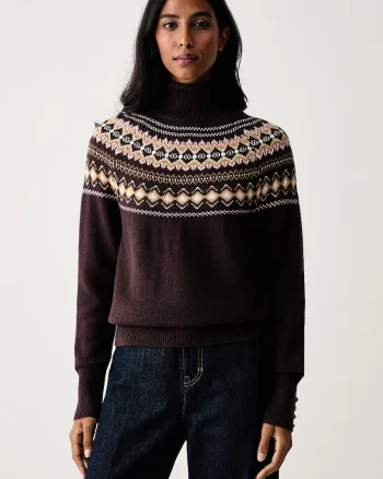 Barbour  pulover cu guler înalt de damă cu amestec de lână merino Darwen
