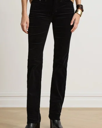 Lauren Ralph Lauren  pantaloni pentru femei din catifea reiată