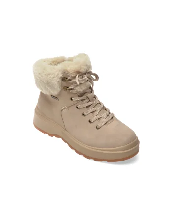 Ghete SKECHERS nude, 168087, din piele ecologica