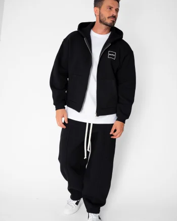 Set Urban Winter hanorac cu fermoar si pantalon Balloon Black