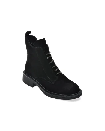 Ghete EPICA negre, 605028, din piele intoarsa