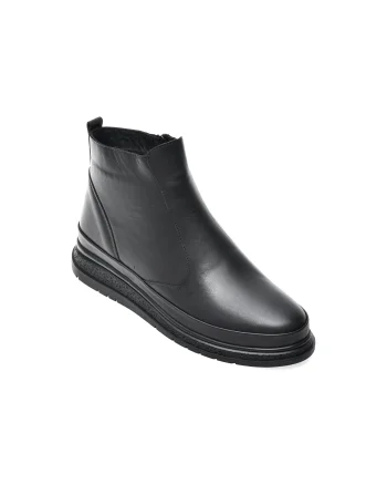 Ghete IMAGE negre, CS236, din piele naturala