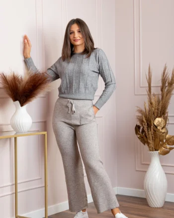 Pantaloni dama bej cu casmir si croi drept Giselle