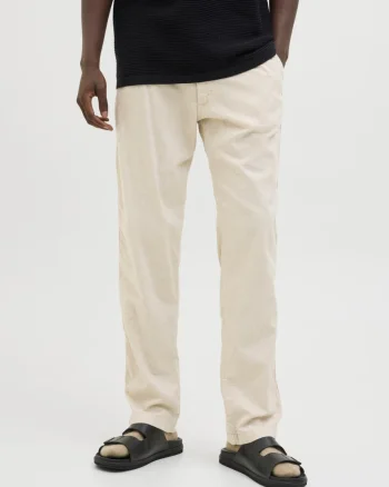 Jack & Jones, Pantaloni jogger barbati, Jpstkane hybrid bondi, Relaxed Fit, Crem (SELECTATI MARIMEA: S)
