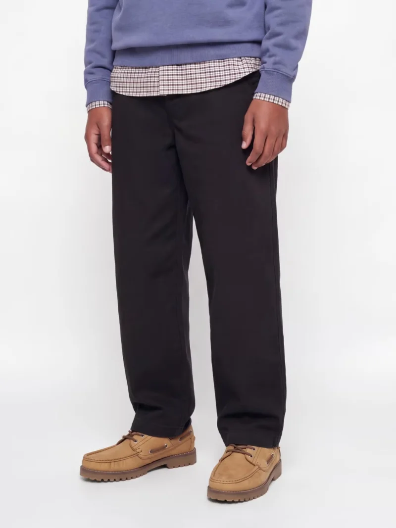 Jack & Jones Pantaloni jogger, din bumbac, baieti, cu talie inalta, JPSTEVAN, Negru (SELECTATI MARIMEA: 134 cm)