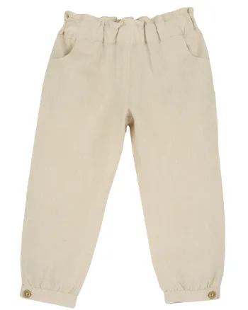 Pantaloni copii Chicco din in, Bej, 08851-64MC