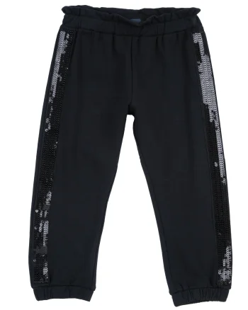 Pantaloni lungi copii Chicco cu paiete, Negru, 02818-65MC