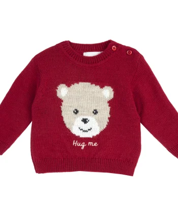 Pulover Craciun copii Chicco tricotat, Rosu, 69771-65MFCI