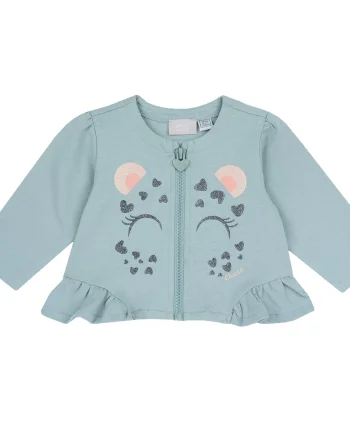 Cardigan copii Chicco cu fermoar, Verde deschis, 05588-66MFCO