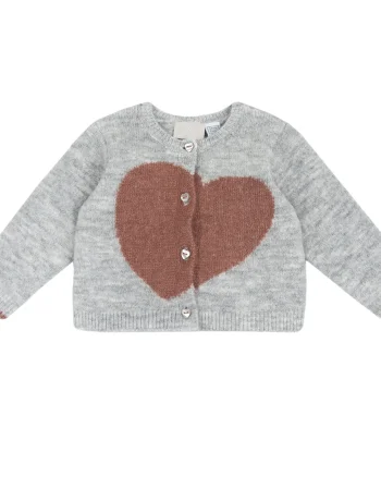 Cardigan copii Chicco tricotat, Gri Deschis, 07791-67MFCO