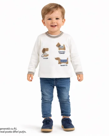 Bluza copii Chicco, Alb, 00489-69MFCO