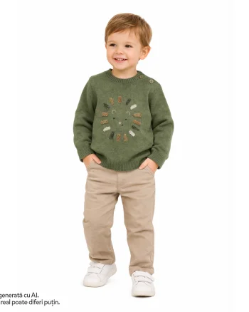 Pulover bebelusi Chicco tricotat, Verde, 00841-69MFCO