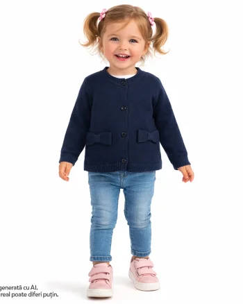 Cardigan bebe Chicco tricotat, Albastru inchis, 00157-69MFCO