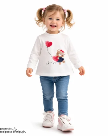 Bluza copii Chicco, Alb, 00161-69MFCO