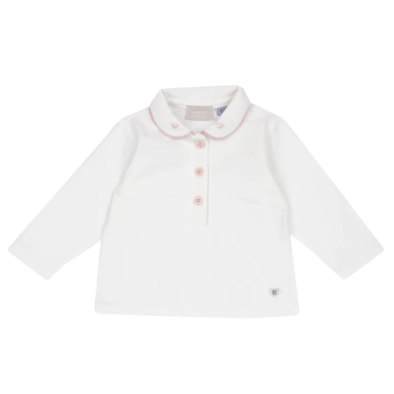 Bluza copii Chicco, polo, Alb, 00187-69MFCO