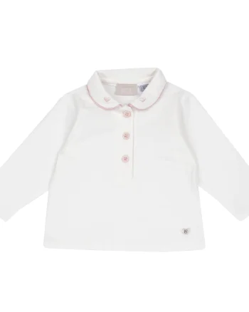 Bluza copii Chicco, polo, Alb, 00187-69MFCO