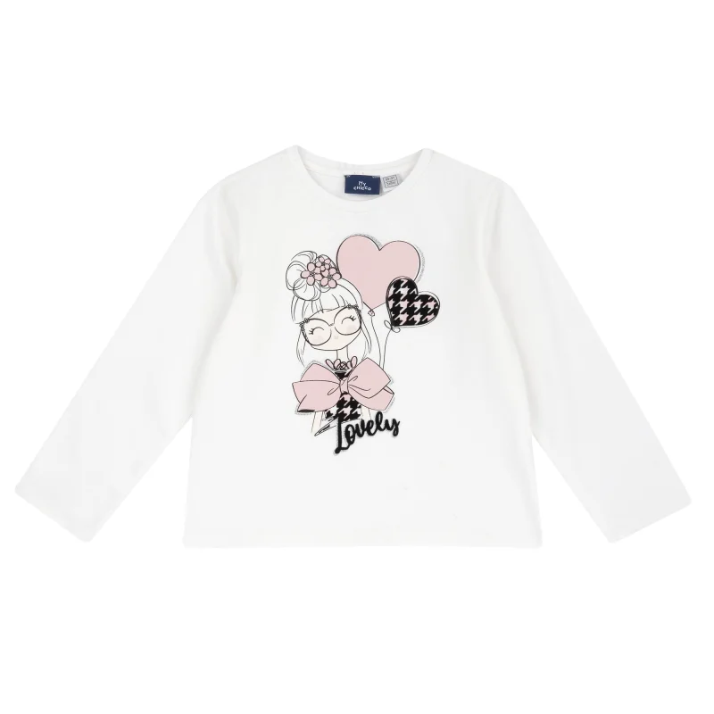 Bluza copii Chicco, alb, 00217-69MC
