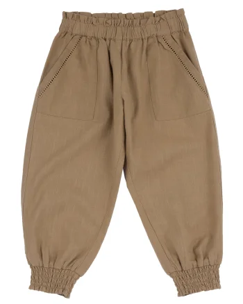 Pantaloni copii Chicco, maro deschis, 02051-70MC