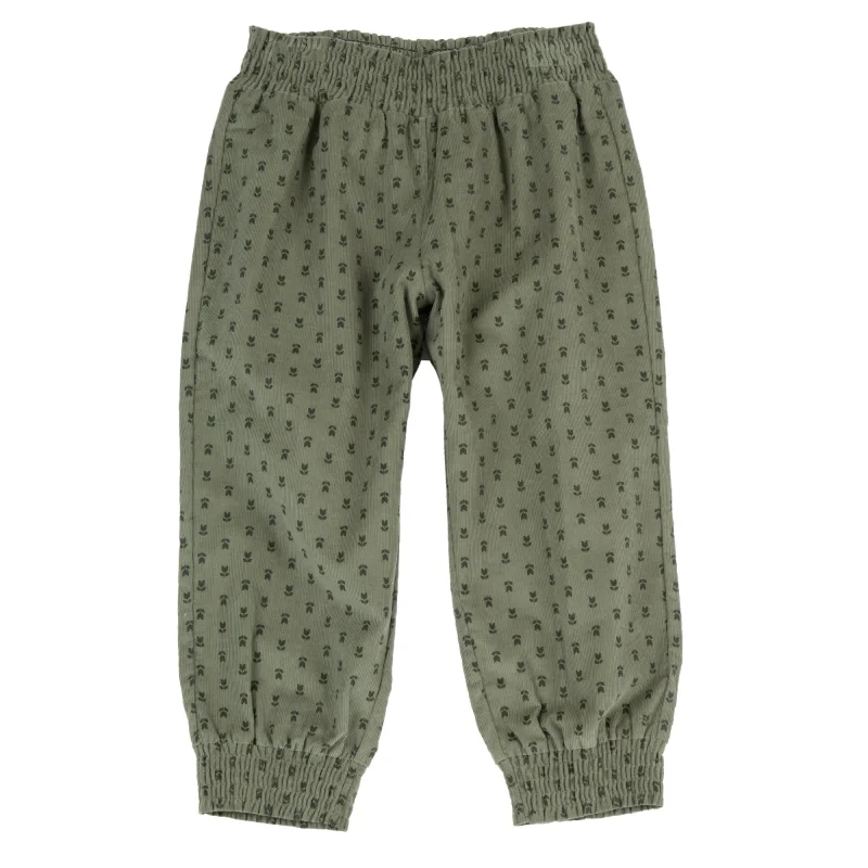 Pantaloni copii Chicco, Verde cu model, 02664-71MC