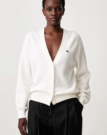 Lacoste  cardigan pentru femei cu lână