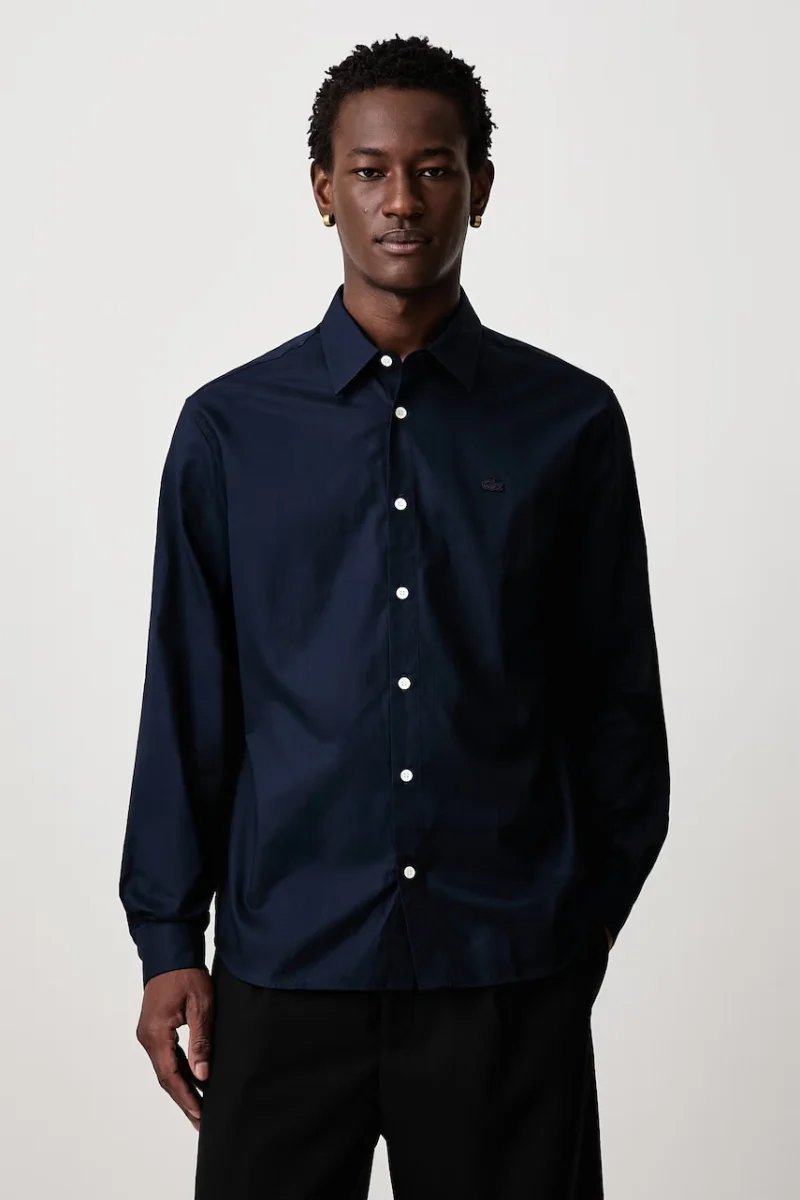 Lacoste  cămașă oxford din bumbac