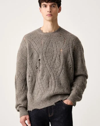 AllSaints  pulover pentru bărbați cu lână merino NIKO