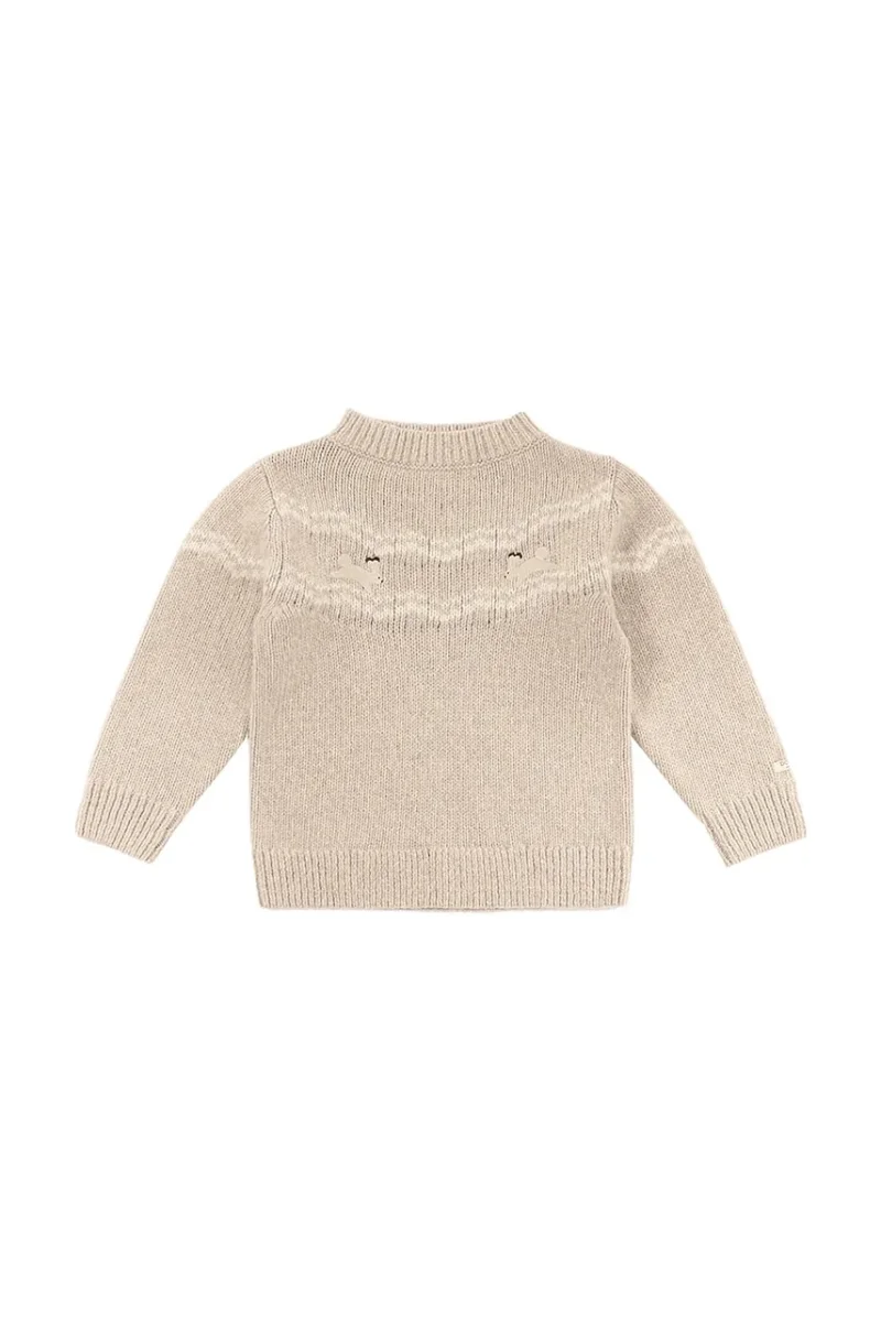 Donsje  pulover pentru copii din lână merino Yohana Merino Wool Sweater Arctic Hares