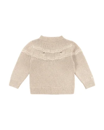 Donsje  pulover pentru copii din lână merino Yohana Merino Wool Sweater Arctic Hares