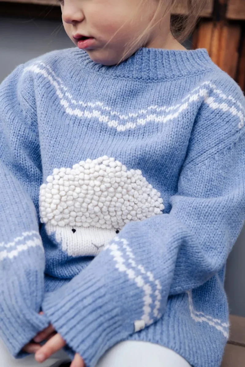 Donsje  pulover pentru bebeluși din lână merino Selwyn Merino Wool Sweater Lammy