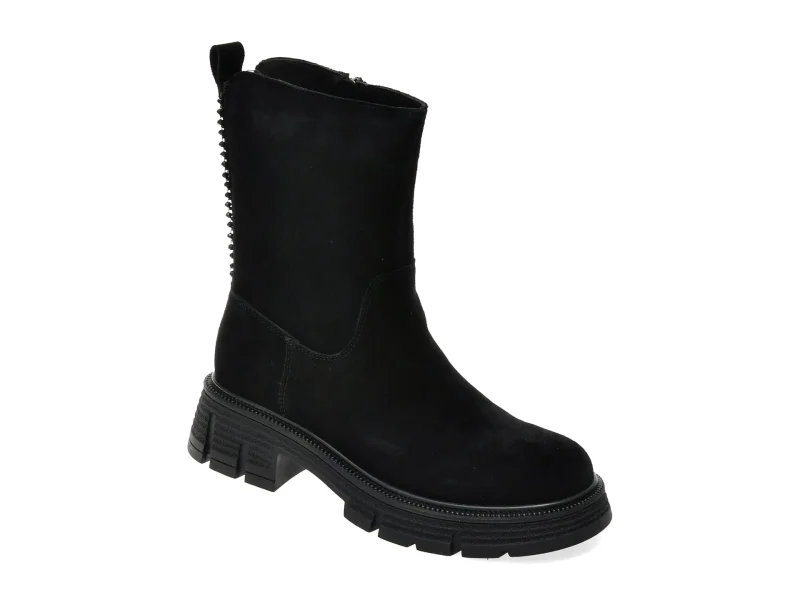 Ghete FLAVIA PASSINI negre, FC90001, din piele intoarsa