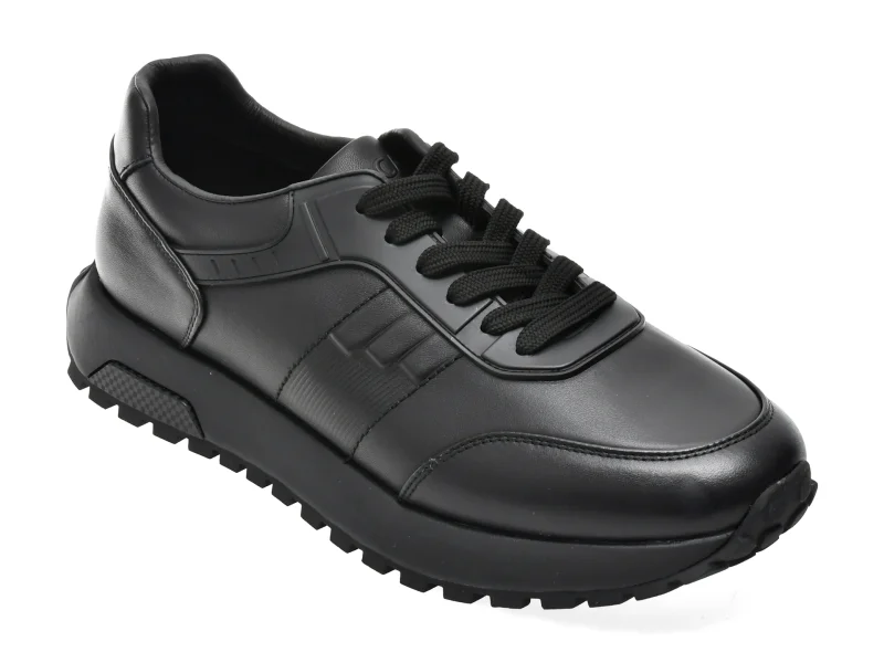 Pantofi sport EPICA negri, 690063, din piele naturala