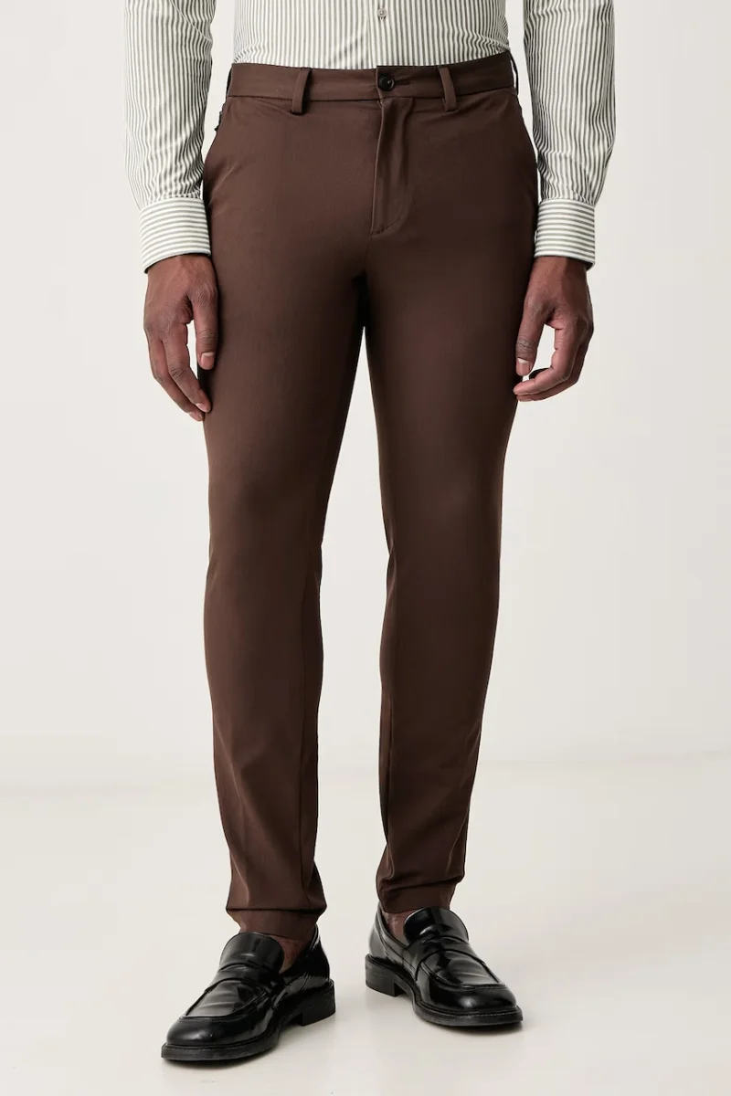 BOSS  pantaloni slim fit pentru bărbați cu bumbac P-Kaiton1-Zip