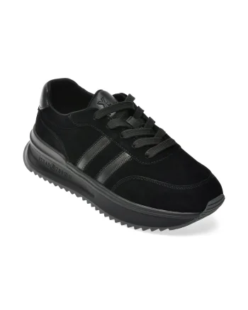 Pantofi sport GRYXX negri, 187082, din piele intoarsa