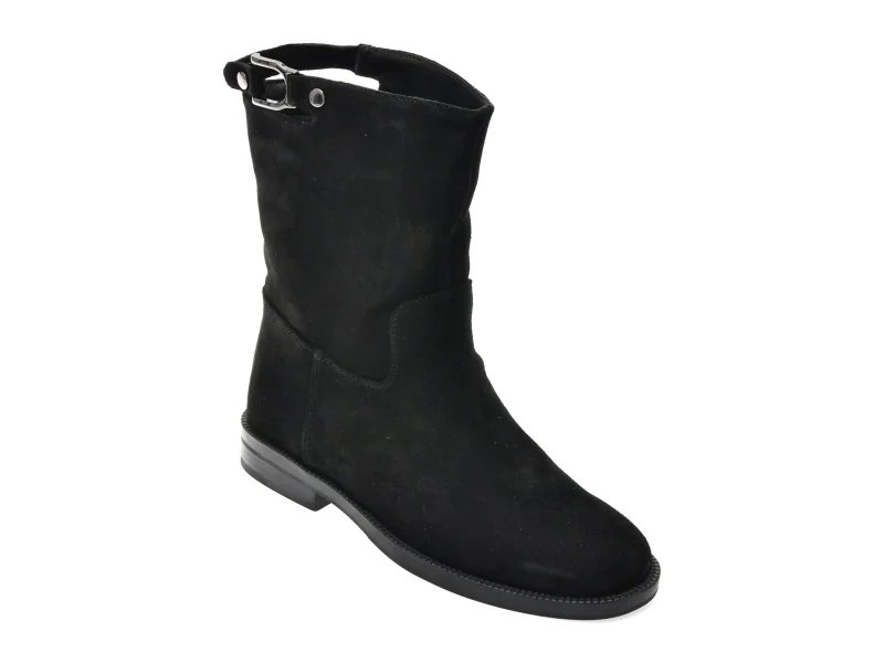Ghete FLAVIA PASSINI negre, ATC473, din piele intoarsa