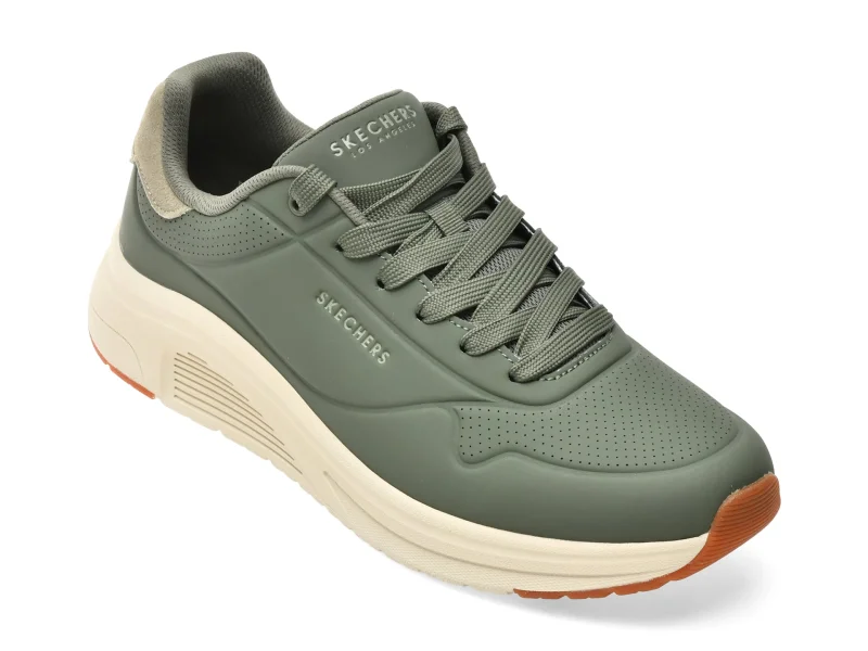 Pantofi sport SKECHERS kaki, 183530, din piele ecologica