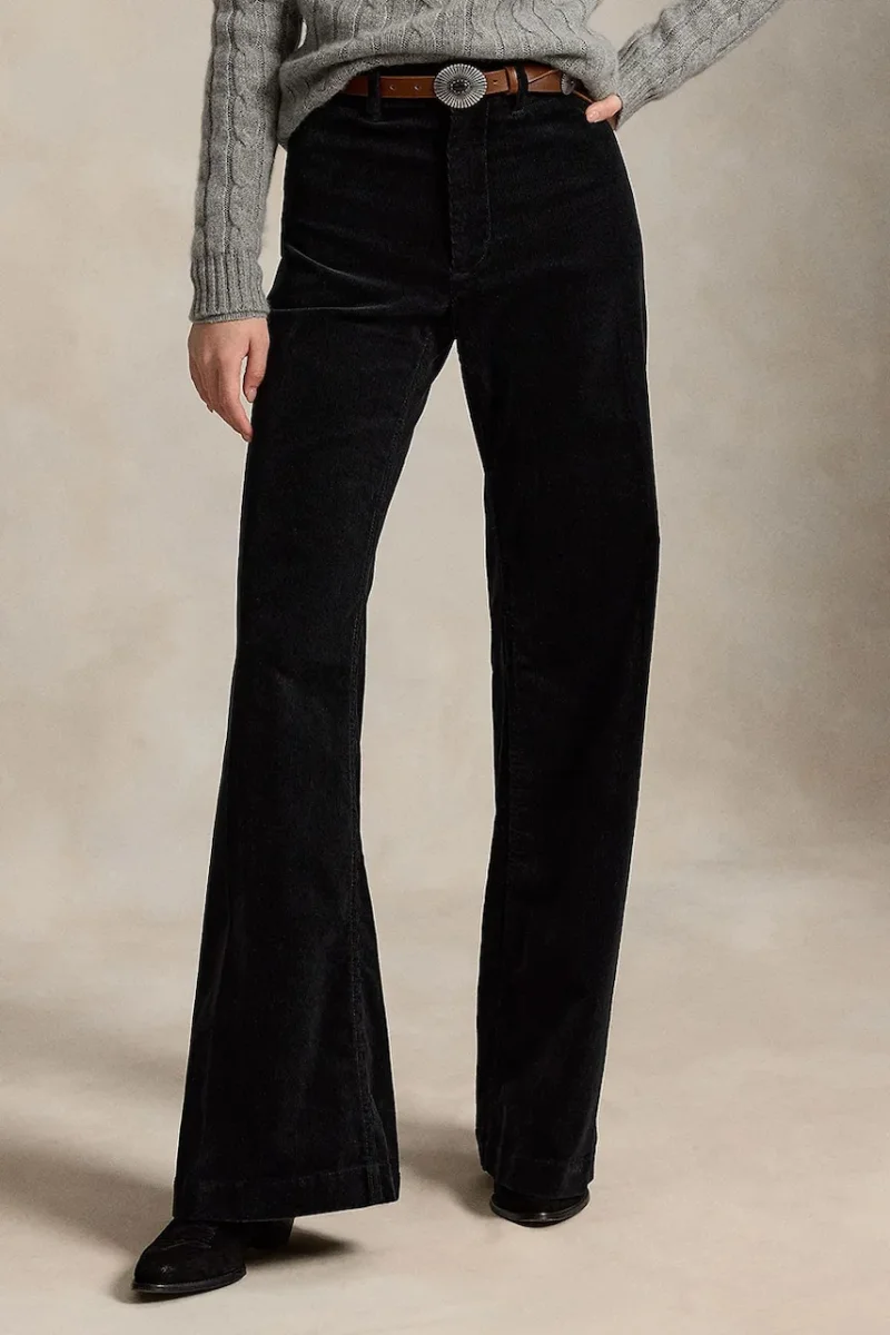 Polo Ralph Lauren  pantaloni evazați flare pentru femei cu bumbac