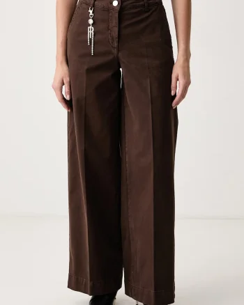 Fracomina  pantaloni straight pentru femei din bumbac cu elastan