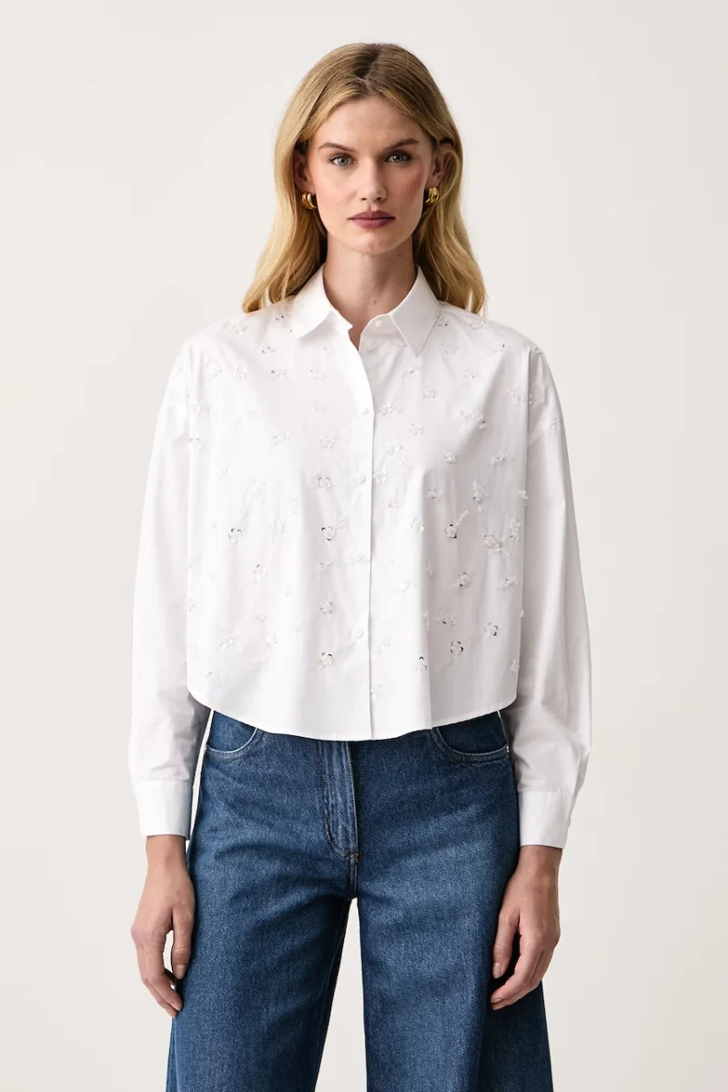 Armani Exchange  cămașă de damă din bumbac