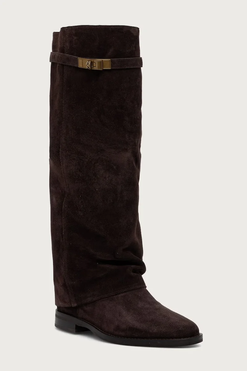 Nokwol  cizme pentru femei din piele Vespa Brown Double Dye Suede