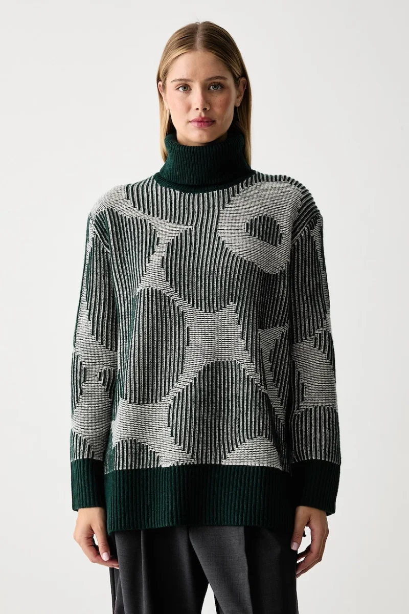 Marimekko  pulover cu guler înalt pentru femei cu lână
