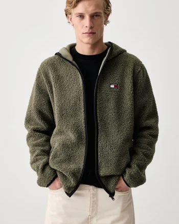 Tommy Jeans  hanorac cu fermoar pentru bărbați din polar
