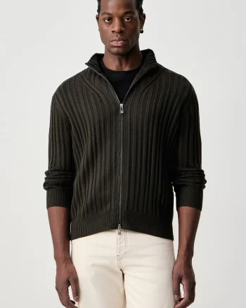 Armani Exchange  pulover cu fermoar pentru bărbați cu amestec de lână