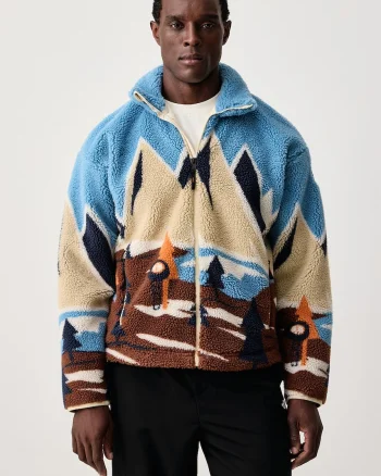 Napapijri  hanorac cu fermoar pentru bărbați din polar Fleece