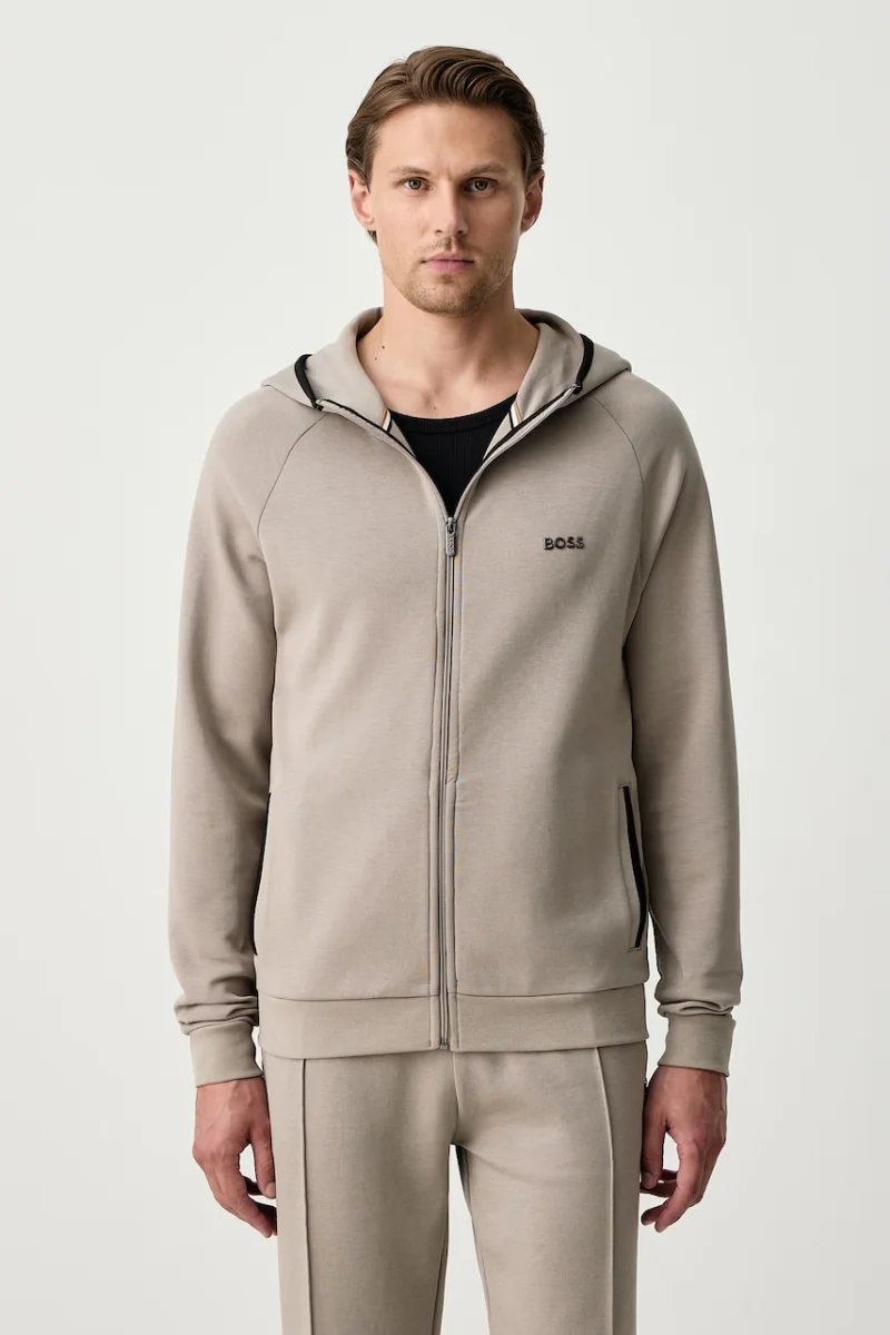 BOSS  hanorac de loungewear pentru bărbați cu bumbac Sense Hooded Jacket