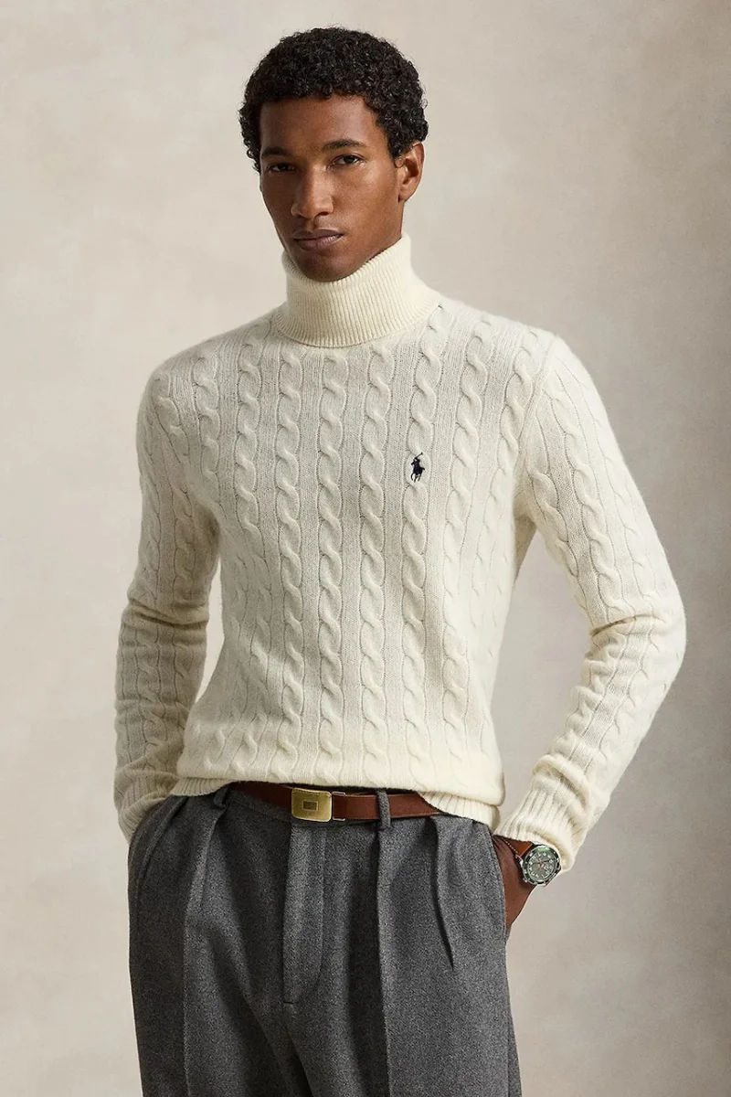 Polo Ralph Lauren  pulover cu guler înalt bărbătesc din lână