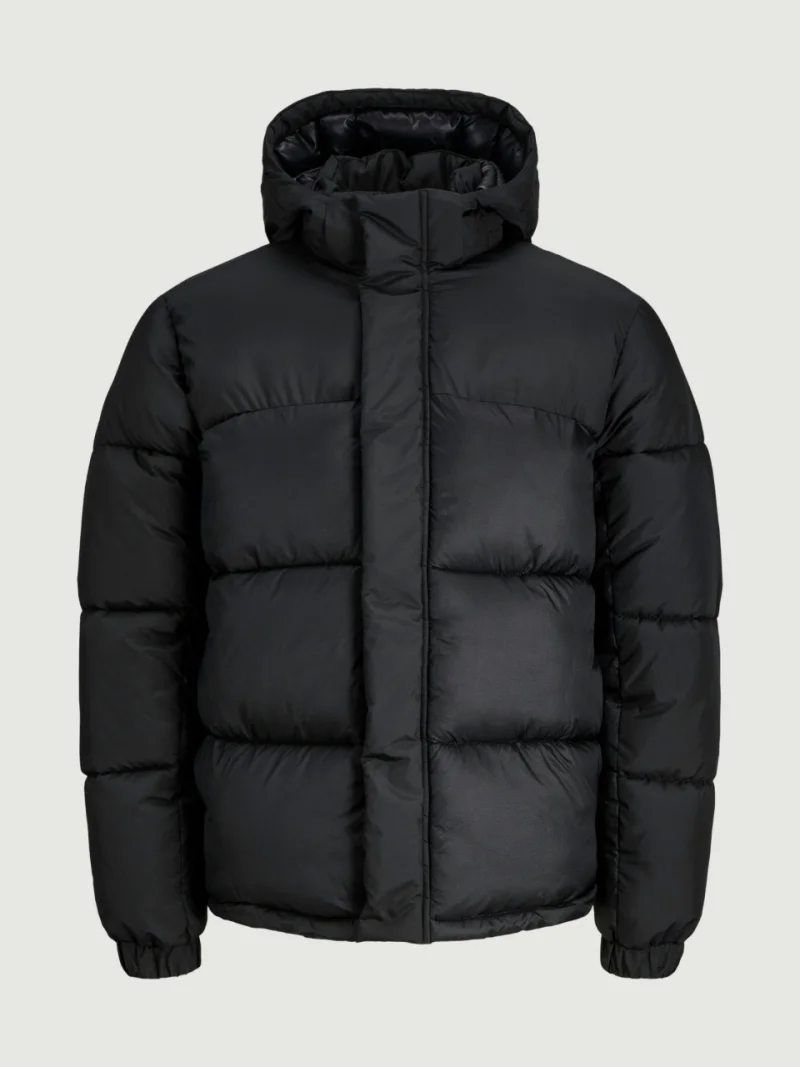 Jack & Jones Geaca barbati, UNION PUFFER, cu gluga detasabila, Negru (SELECTATI MARIMEA: 2XL)