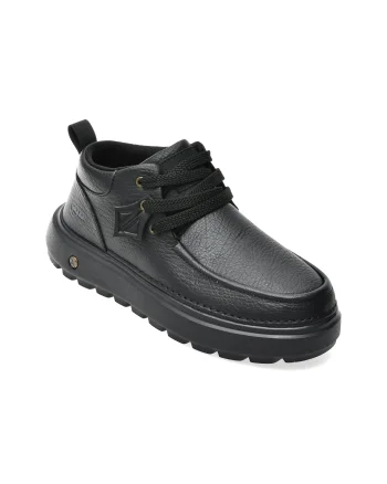 Ghete GRYXX negre, 9323, din piele naturala