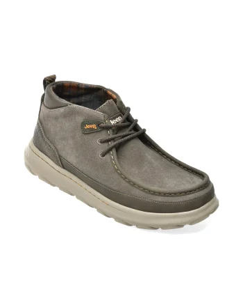 Ghete JEEP kaki, 62021, din piele intoarsa