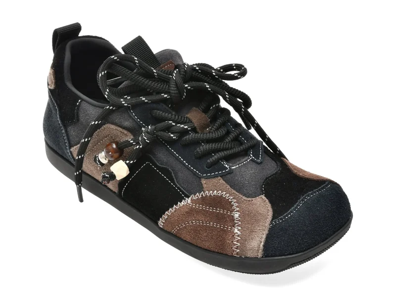 Pantofi sport GRYXX negri, 39968, din piele intoarsa